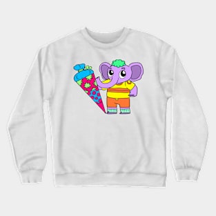 School start of school children school bag Crewneck Sweatshirt